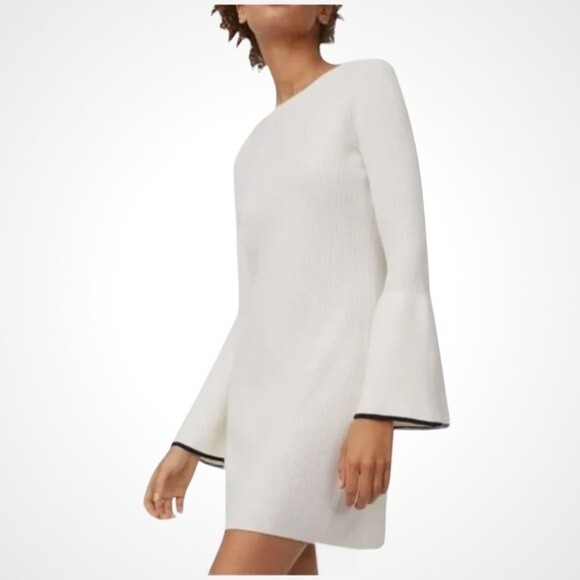 Club Monaco Dresses & Skirts - $198 NWOT Club Monaco Wioletta Bell Sleeves Knit Sweater Dress Size M Cream